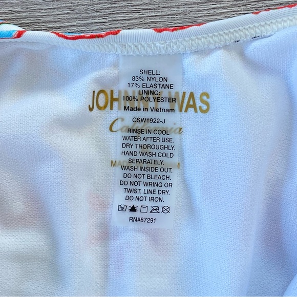 NWT Johnny Was Dreamer V-Neck One-Piece Swimsuit Size XL - Picture 8 of 11